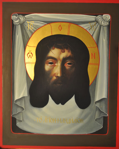 Икона Спаса на плате Симона Ушакова